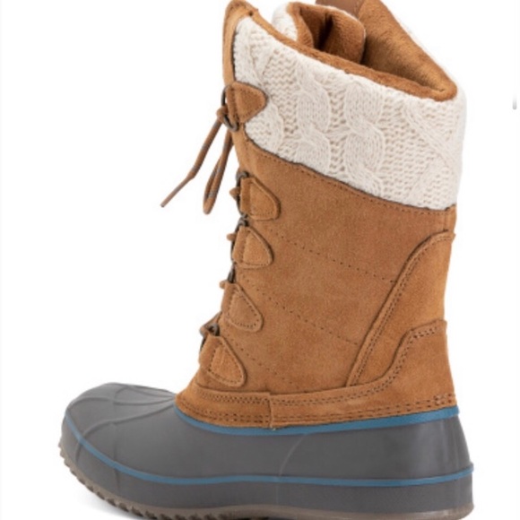 Womens KHOMBU COZY Tan Storm Boot Size 8 M Waterproof Cold Rated Insoles New - Picture 3 of 10